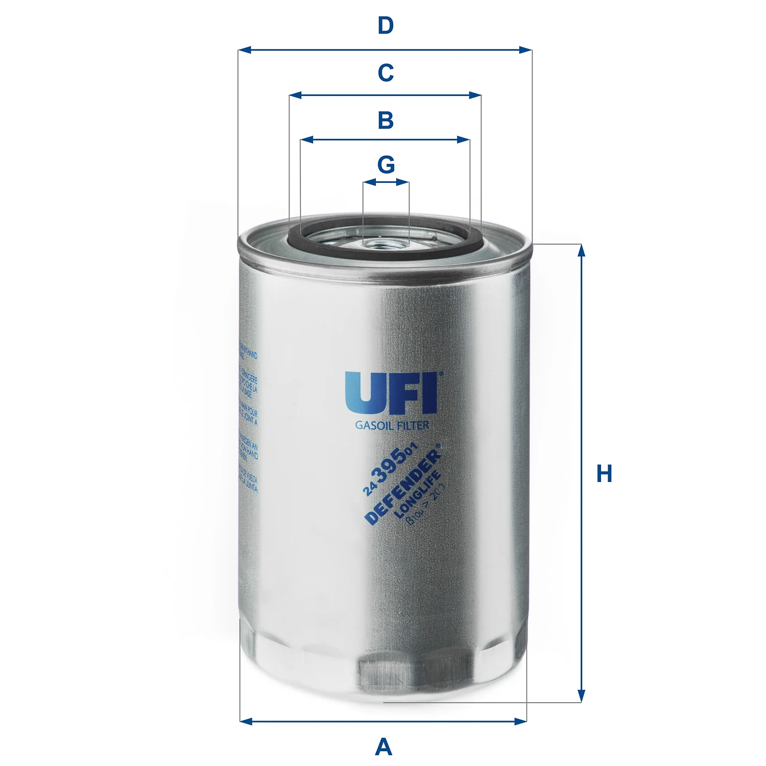 UFI Filters - 24.395.01 - Kraftstofffilter SpinOn