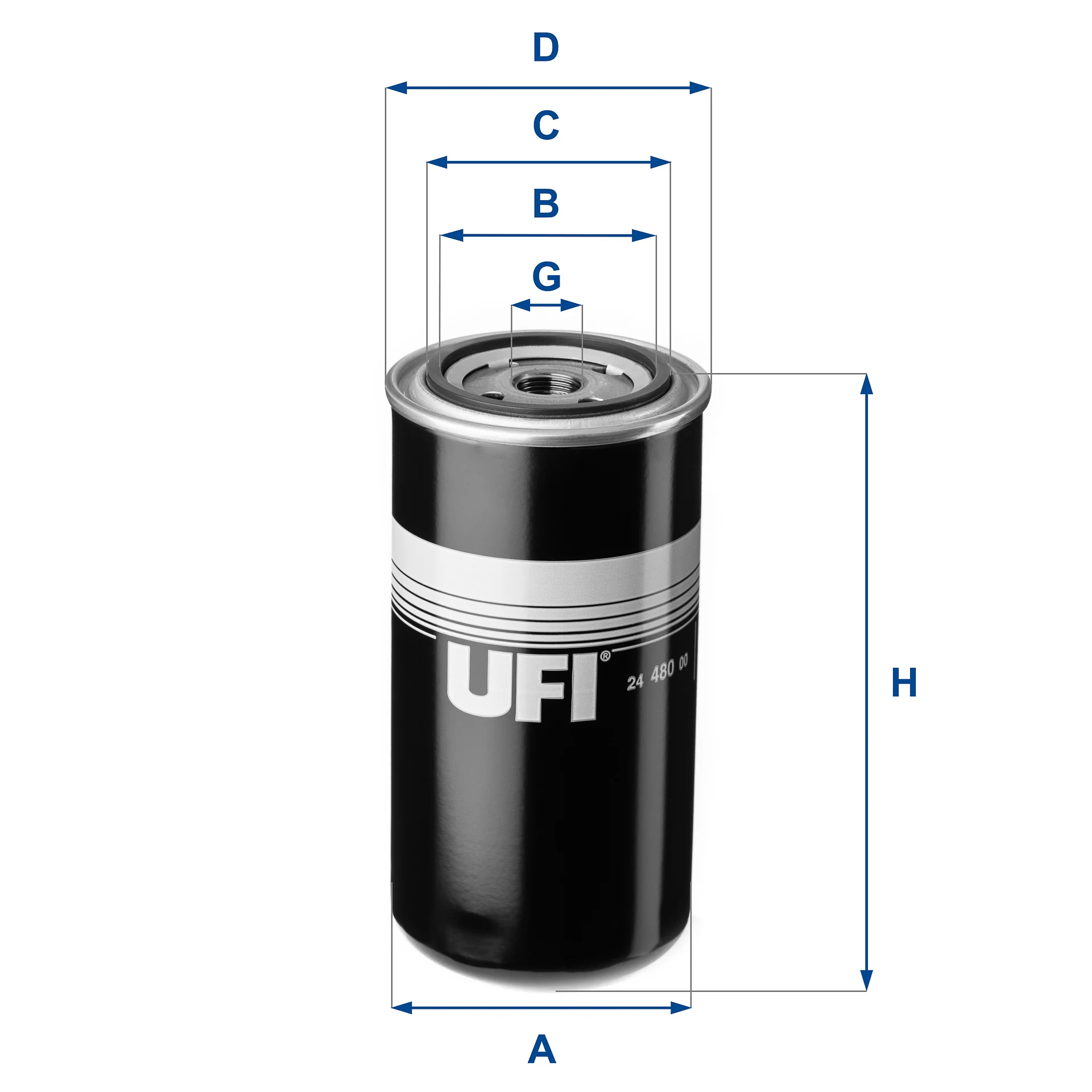 UFI Filters - 24.480.00 - Kraftstofffilter SpinOn
