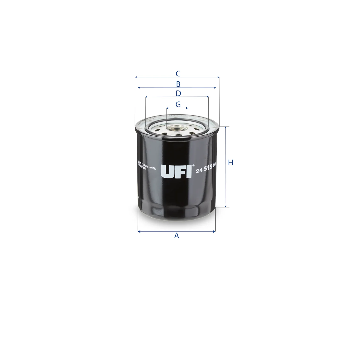 UFI Filters - 24.519.00 - Kraftstofffilter SpinOn