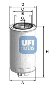 UFI Filters - 24.999.02 - Kraftstofffilterelement