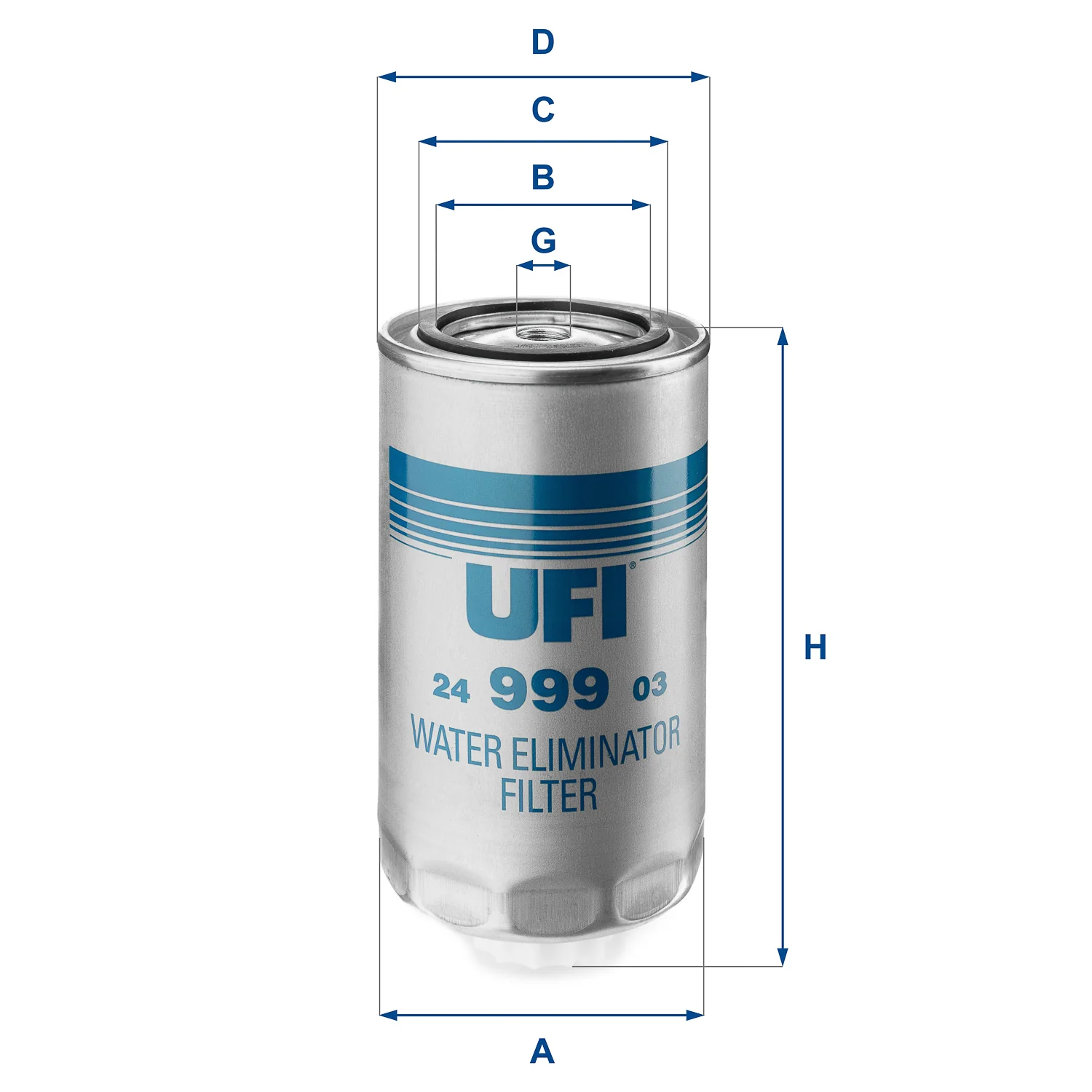 UFI Filters - 24.999.03 - Kraftstofffilter SpinOn