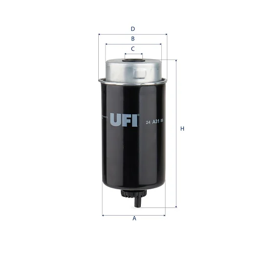 UFI Filters - 24.A31.00 - Kraftstofffilter SpinOn