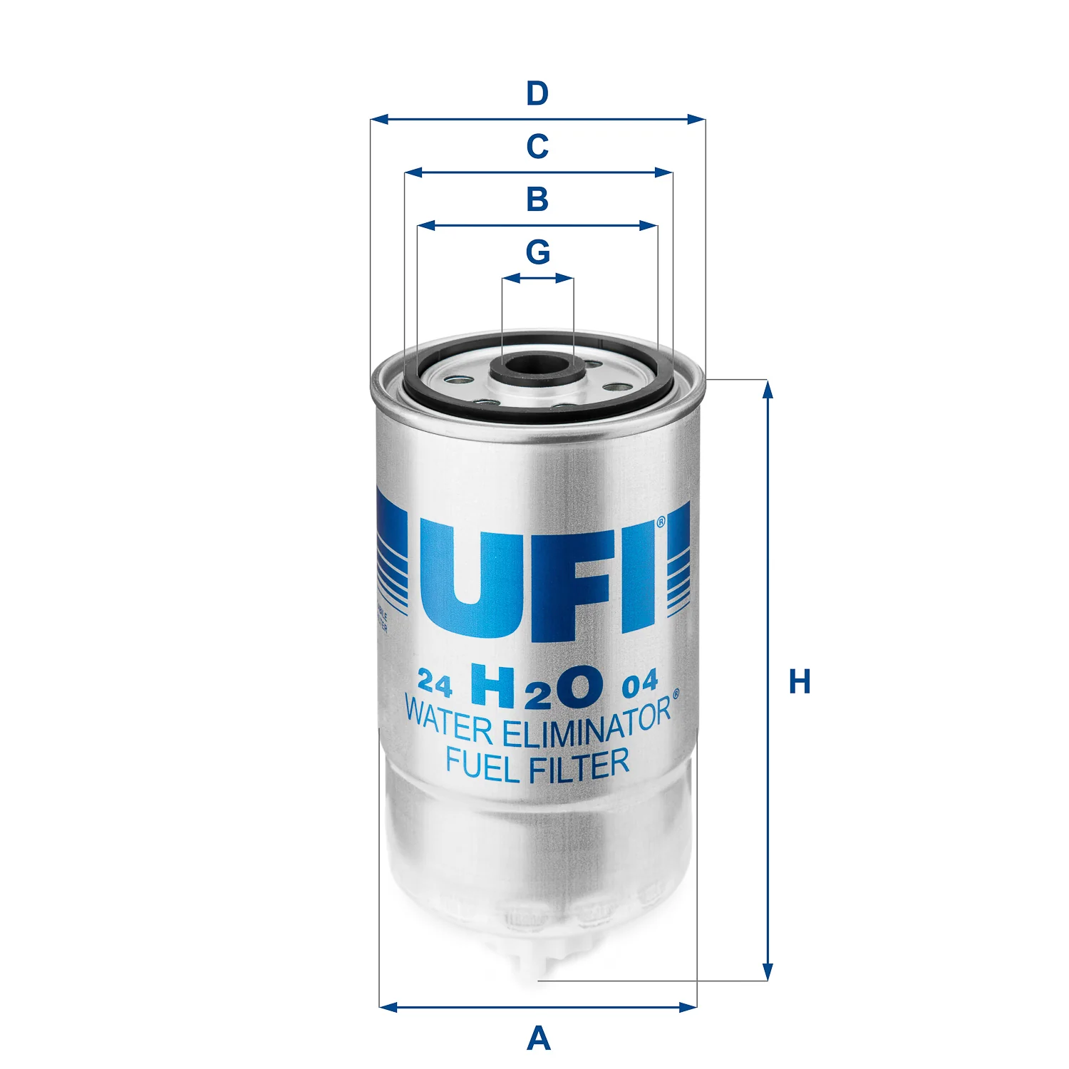 UFI Filters - 24.H2O.04 - Kraftstofffilter SpinOn