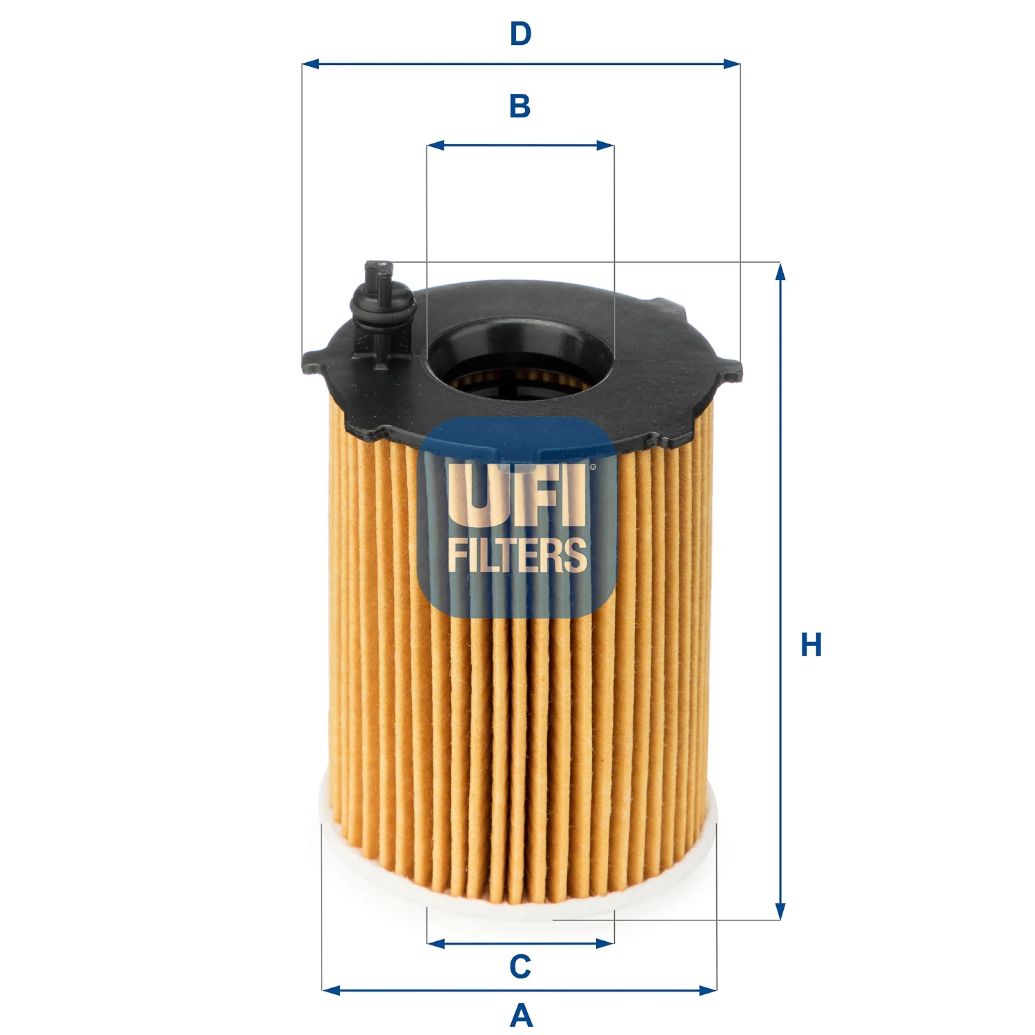 UFI Filters - 25.128.00 - Ölfilterelement (metallfrei)