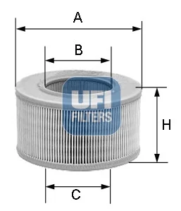 UFI Filters - 27.701.00 - Luftfilterelement (rund)