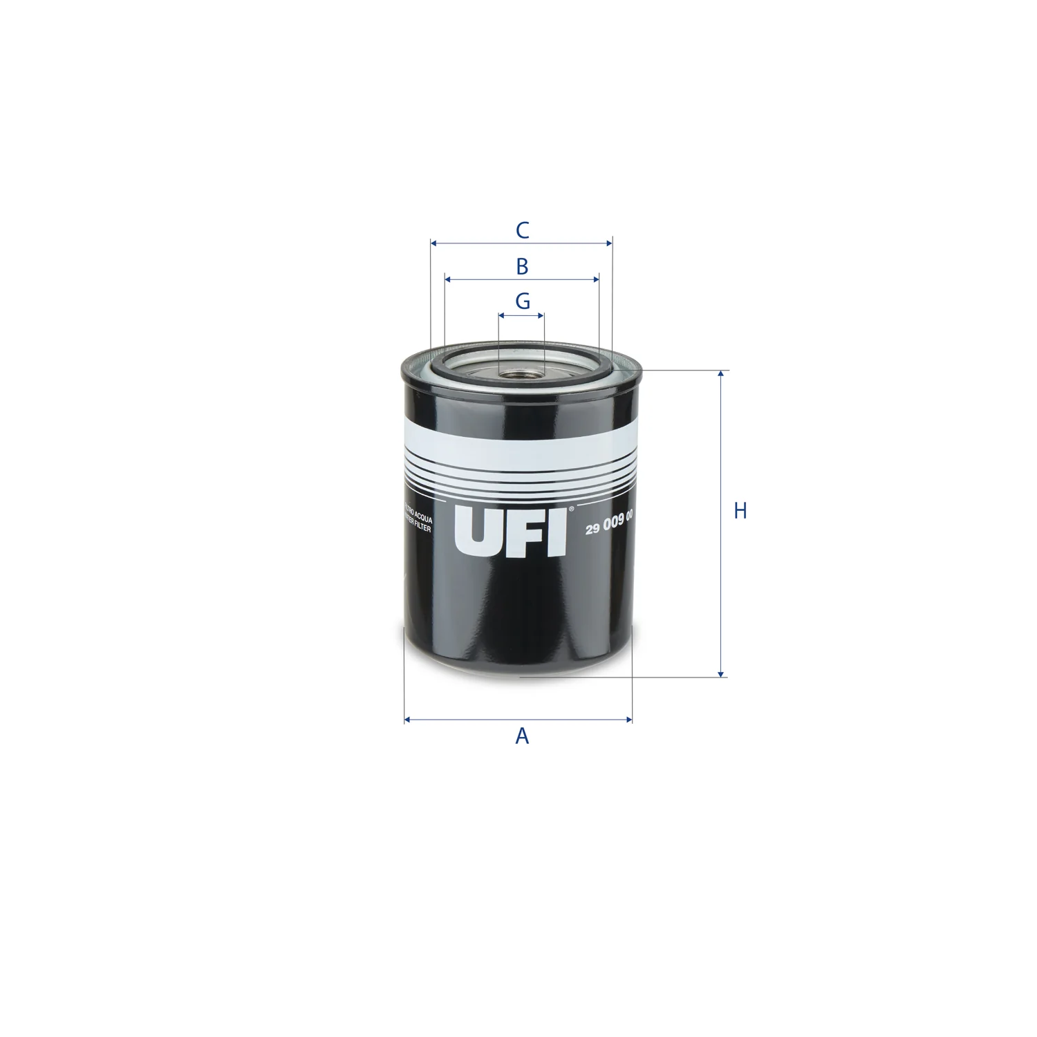 UFI Filters - 29.009.00 - Kühlflüssigkeitsfilter SpinOn