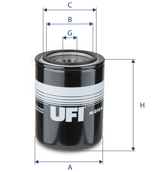 UFI Filters - 29.010.00 - Kühlflüssigkeitsfilter SpinOn