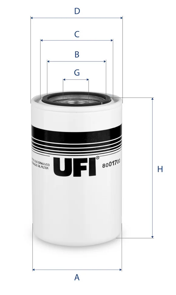 UFI Filters - 80.017.00 - Hydraulikfilter SpinOn
