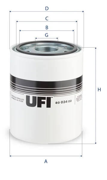 UFI Filters - 80.034.00 - Ölfilter SpinOn