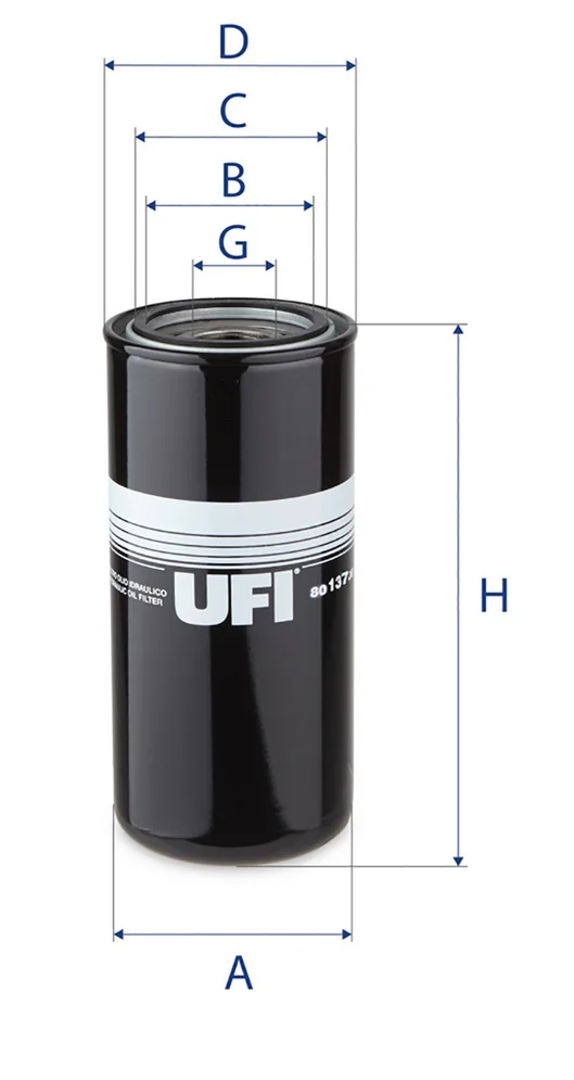 UFI Filters - 80.137.00 - Hydraulikfilter SpinOn