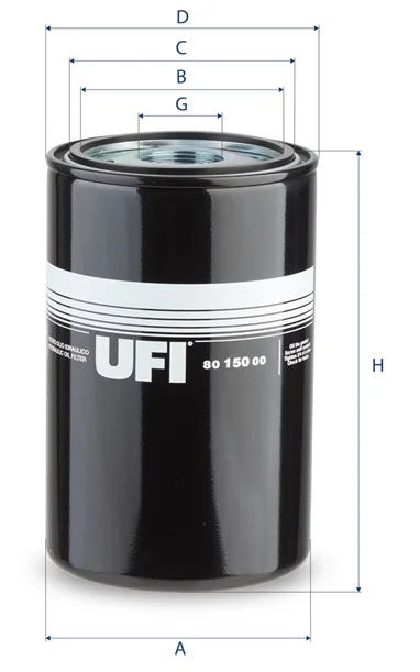 UFI Filters - 80.150.00 - Hydraulikfilter SpinOn