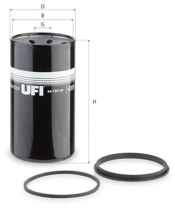 UFI Filters - 80.151.00 - Hydraulikfilter SpinOn