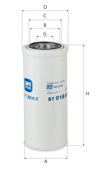 UFI Filters - 87.018.00 - Hydraulikfilter SpinOn