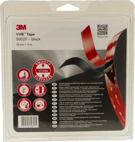 3M - 7100223843 - Klebeband VHB™ 5952 F Blister IPC Schwarz