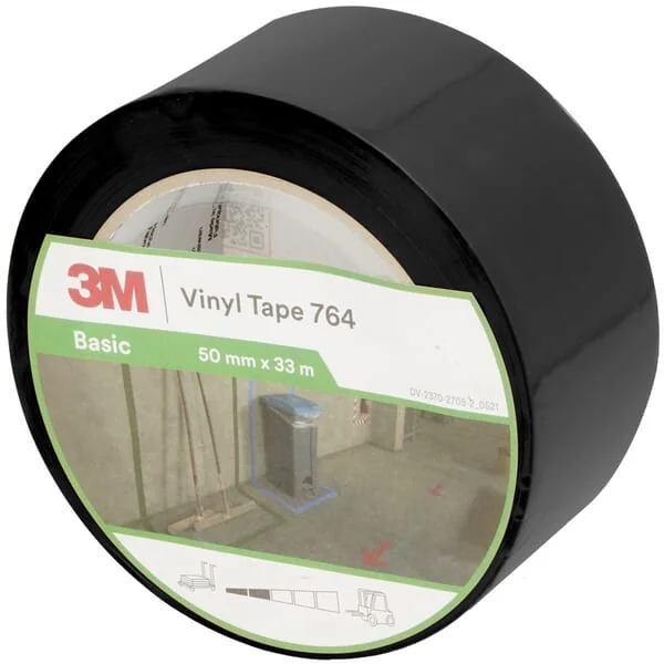 3M - 7100260600 - Vinylband 764, Schwarz, 50 mm x 33 m