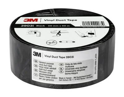 3M - 7100263682 - Klebeband, Vinyl, Schwarz, 50 mm x 50 m