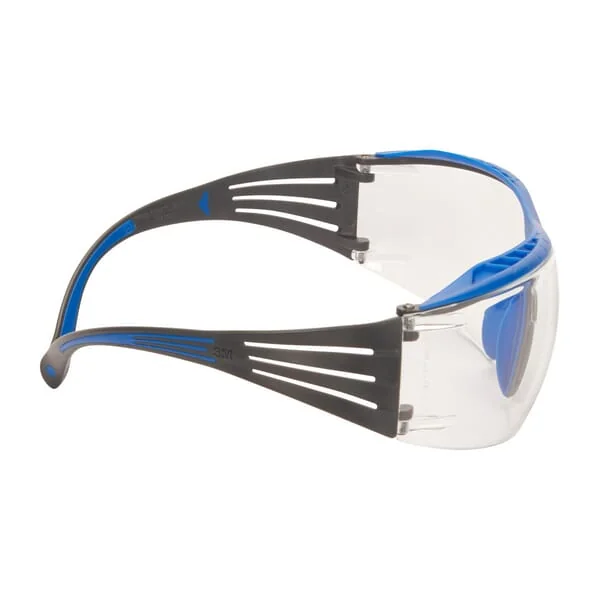 3M - SF401XSGAFBLU - Sicherheitsbrille Securefit 400X, Blauer/Grauer Rahmen, Scotchgard™ Anti-Fog (K&N), Klare Linse