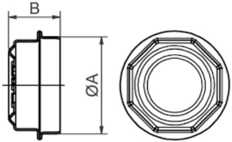 ADR - 912T82 - Radkappe Mit Gewinde M82x2