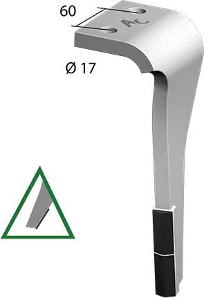 Agricarb - DMA0007G - Kreiselegge-Zinke Links, Hartmetall