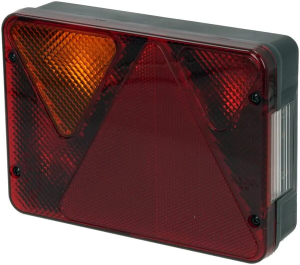 Ajba - LA82110 - Hintere Linke Leuchte Rechteckig, Rot/Orange, Verschraubt, 188x51x135mm, 5-Polig/4-Polig, Ajba