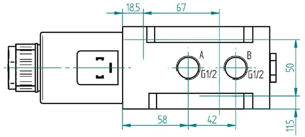 AK Regeltechnik - 6224AK10114 - Schieberventil 6/2-1/2 24VDC