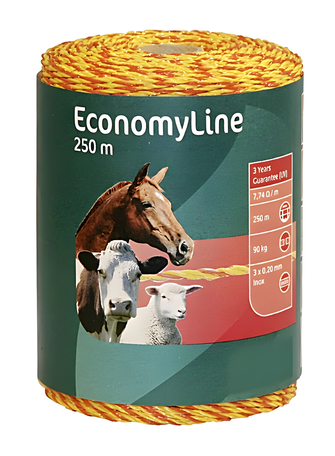 AKO - 441555 - Weidezaunlitze Gelb-Orange 250m