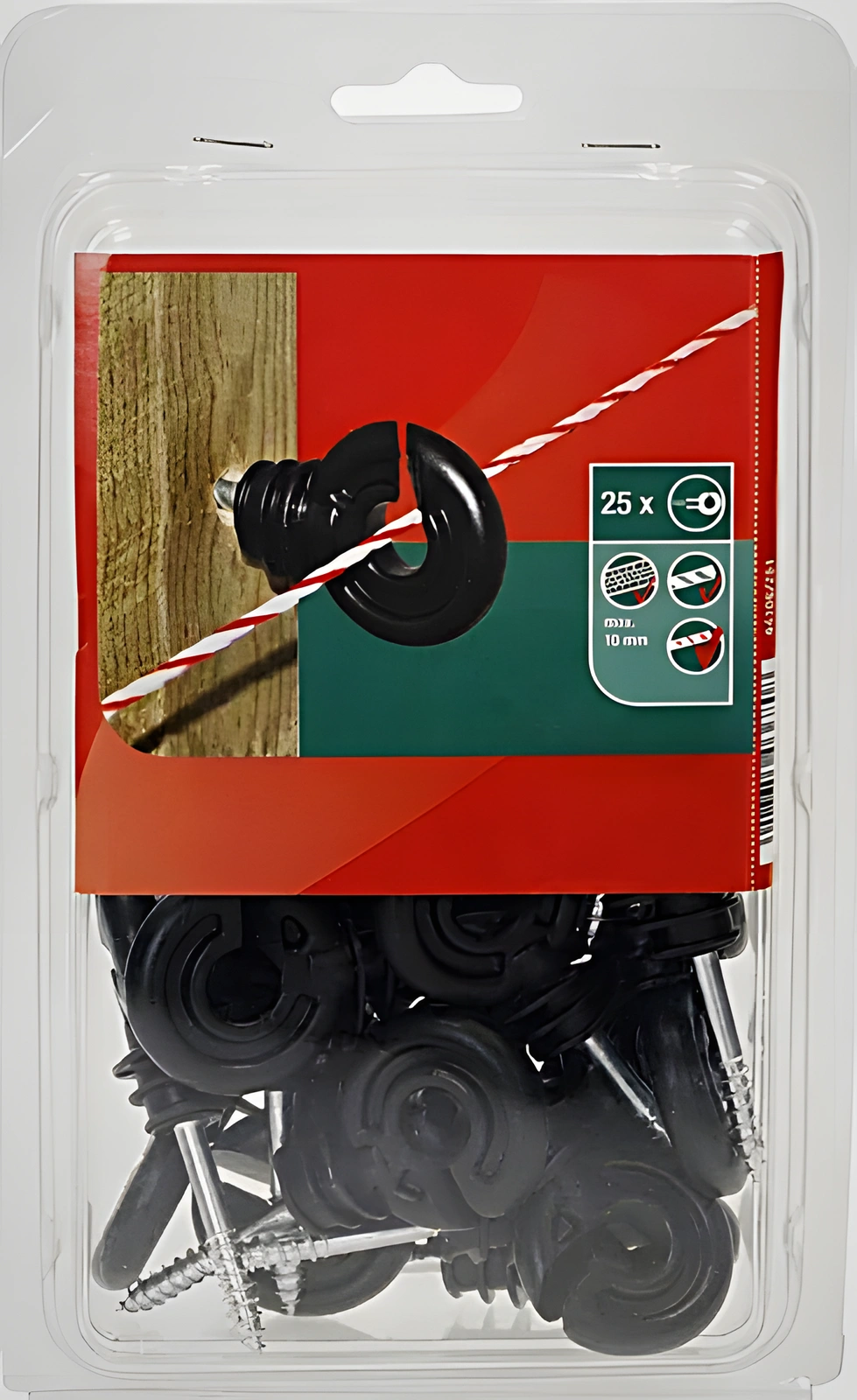 AKO - 44306251 - Ringisolator Schwarz Kurz 25 Stück AKO