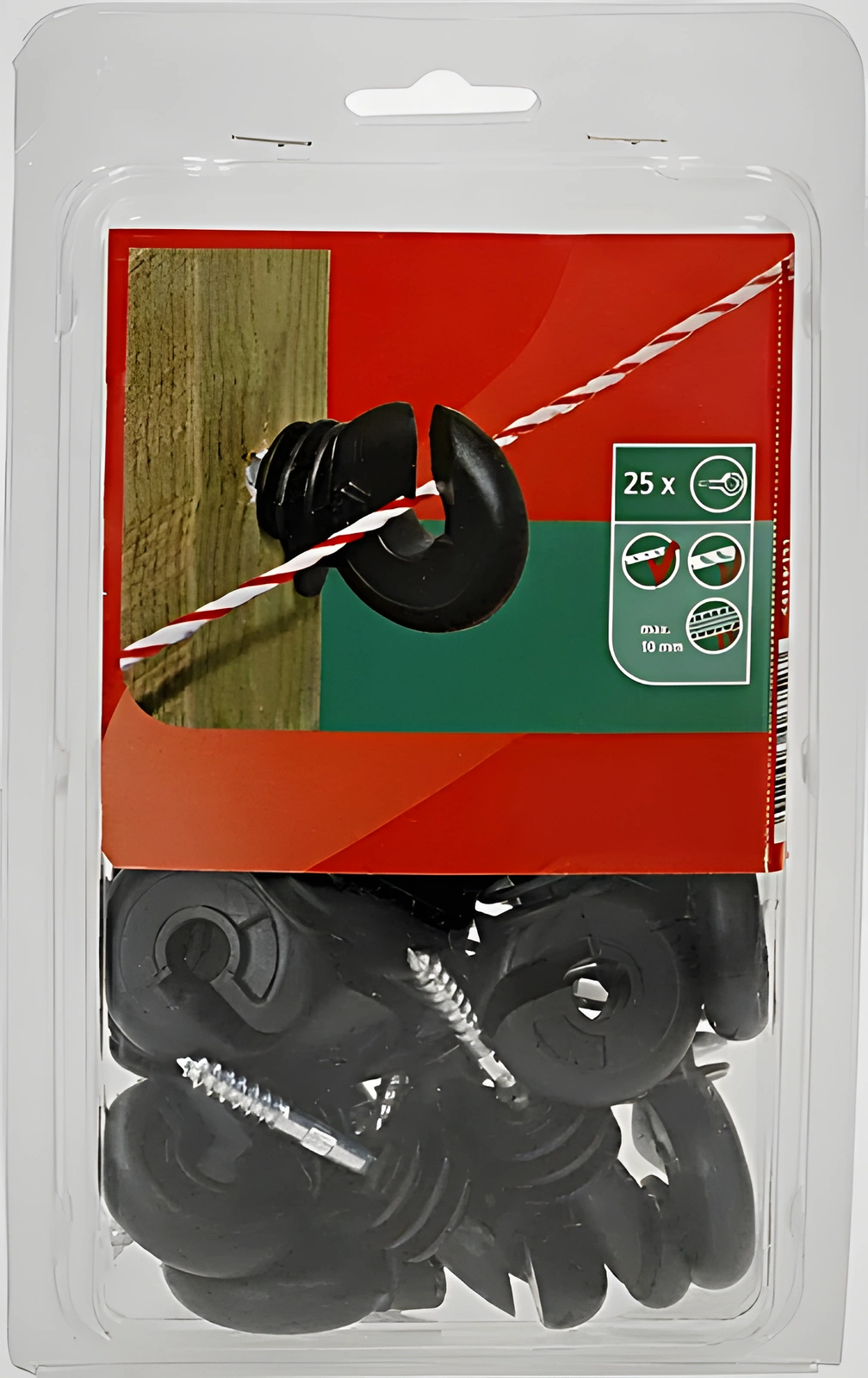 AKO - 44314251 - Ringisolator Schwarz Kontinuierlich 25 Stück AKO