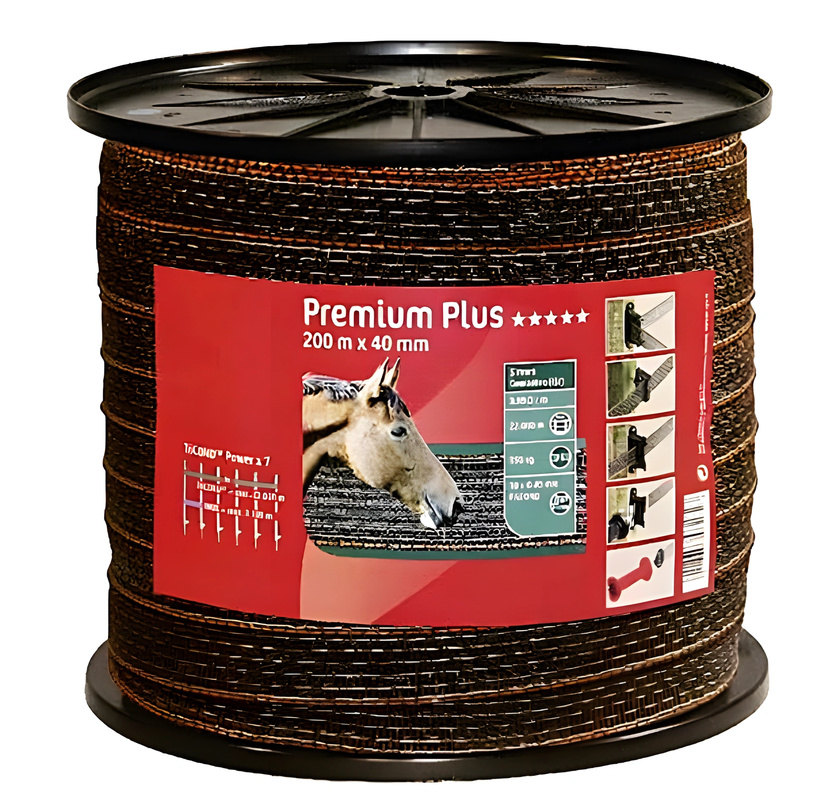 AKO - 449122 - Zaunband, 40mm x 200m, Braun/Orange