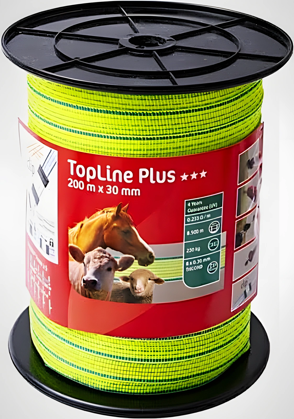 AKO - 449583 - Band Topline Plus 200m 30mm, Neon Gelb/Blau 8x0,30mm Tricond