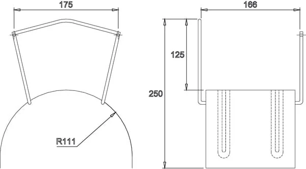 Alba Krapf - AKS11365 - Alba-Krapf Wandschlauchhalter MIDI - 7611420113657