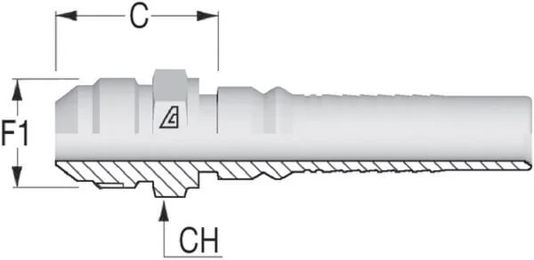 Alfagomma - AGJH2526 - Crimp-Kupplung 1 5/8UNF