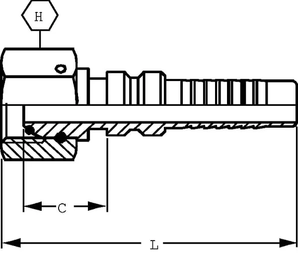 Alfagomma - DKRH3220G2 - Hydraulikkupplung 4SH-DN32-1.1/4" BSP