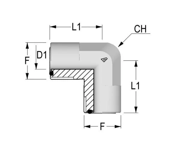 Alfagomma - KO11 - Bogen 11/16 ORFS M/M