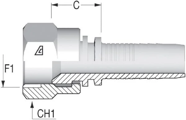 Alfagomma - PA89 - Einsatz DN08-9/16 UNF