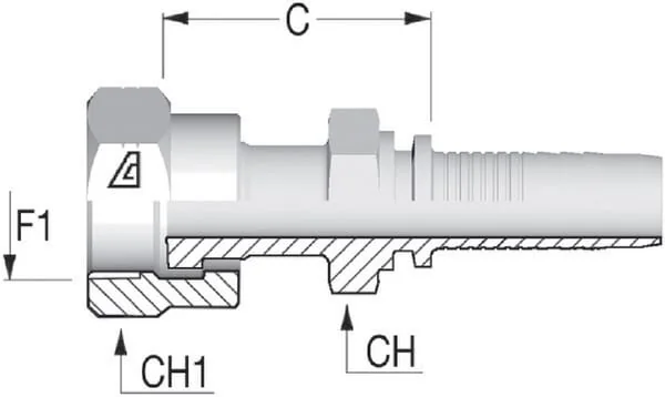 Alfagomma - PAV2019 - Fitting DN20-1"3/16 ORFS