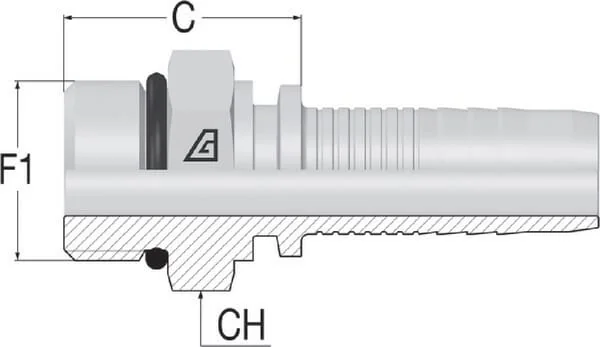 Alfagomma - PC1012SAE - Saeule DN10-3/4 SAE