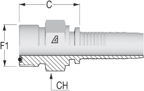 Alfagomma - PCV1616 - Saeule DN16-1" ORFS