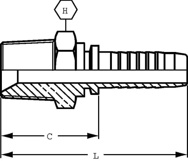 Alfagomma - PE54 - Einsatz DN05-1/4 NPT