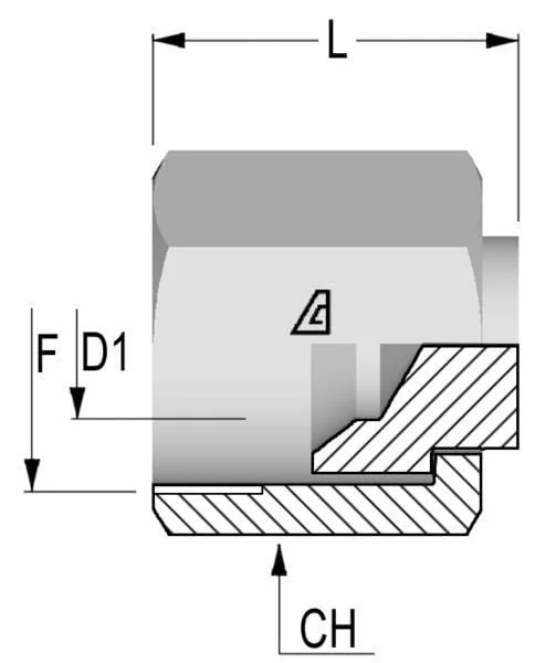 Alfagomma - PF12 - Endstopfen 3/4 JIC
