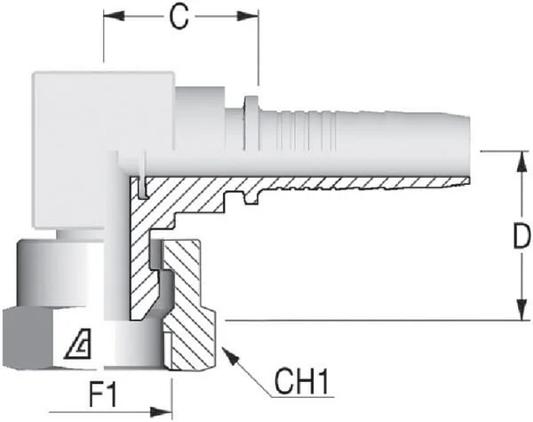 Alfagomma - PF13890S - Einsatz DN13-1/2 BSP-90°