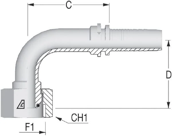 Alfagomma - PF201690 - 3/4 Saeule 1 BI-DR (90-GR)