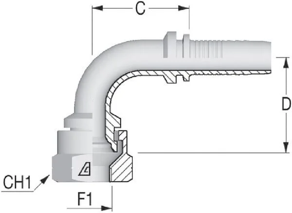 Alfagomma - PFK10690 - Saeule DN10-3/8 BSP-90°