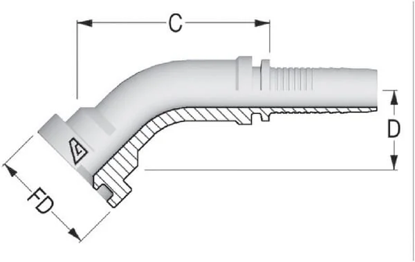 Alfagomma - PFS131290 - Schlauchsaeule+Flansch-90-41.3/MM