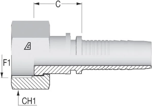 Alfagomma - PFV2012 - Saeule DN20-3/4 BSP flach