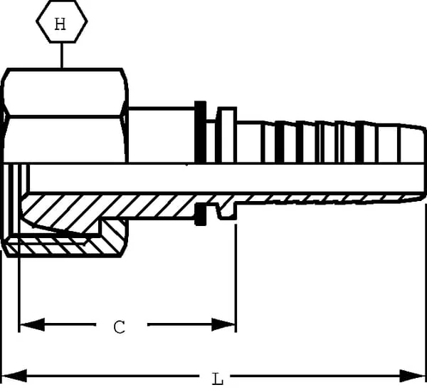 Alfagomma - PGF620 - Einsatz DN06-M20x1,5-GAS