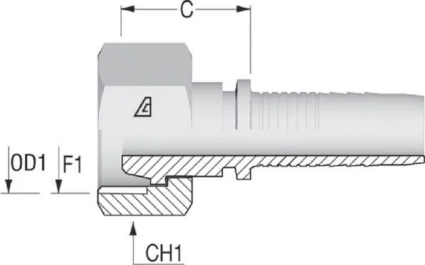Alfagomma - PGF820 - Einsatz DN08-M20x1,5-GAS