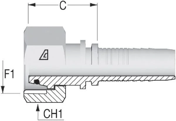 Alfagomma - PGLO2530 - Anschluss Dn25 F M30x2-22L