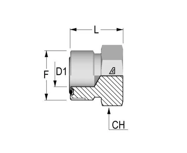 Alfagomma - PMO16 - Endstopfen 1 ORFS