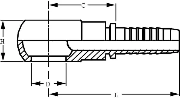 Alfagomma - PQB104 - Banjoeinsatz Dn10-Diameter 1/4 BSP